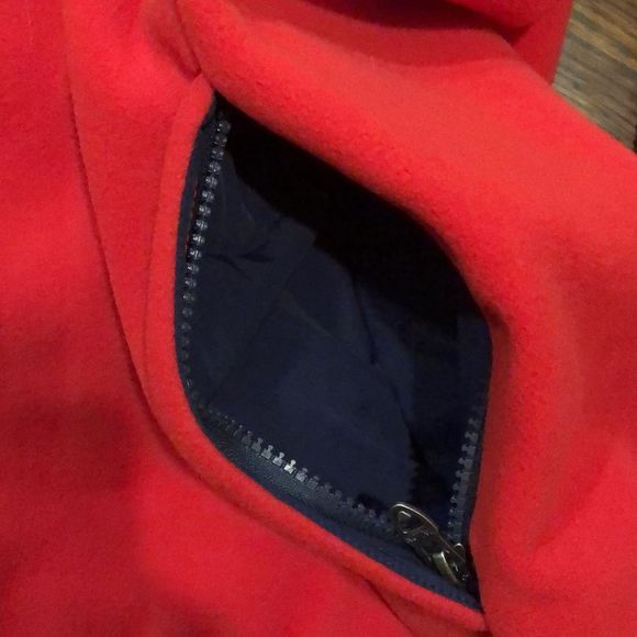RALPH LAUREN POLO Red 1/4 Snap Long Sleeve Henley Fleece w Zip Pockets 2XL NWOT